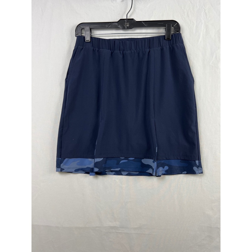 Chico's Zenergy Skort Womens 00 US 2 Navy Blue Camo Trim Active Golf Tennis